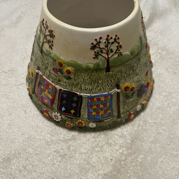 Yankee Country Ceramic candle shade  apple orchard/  farmhouse sign - Picture 3 of 10
